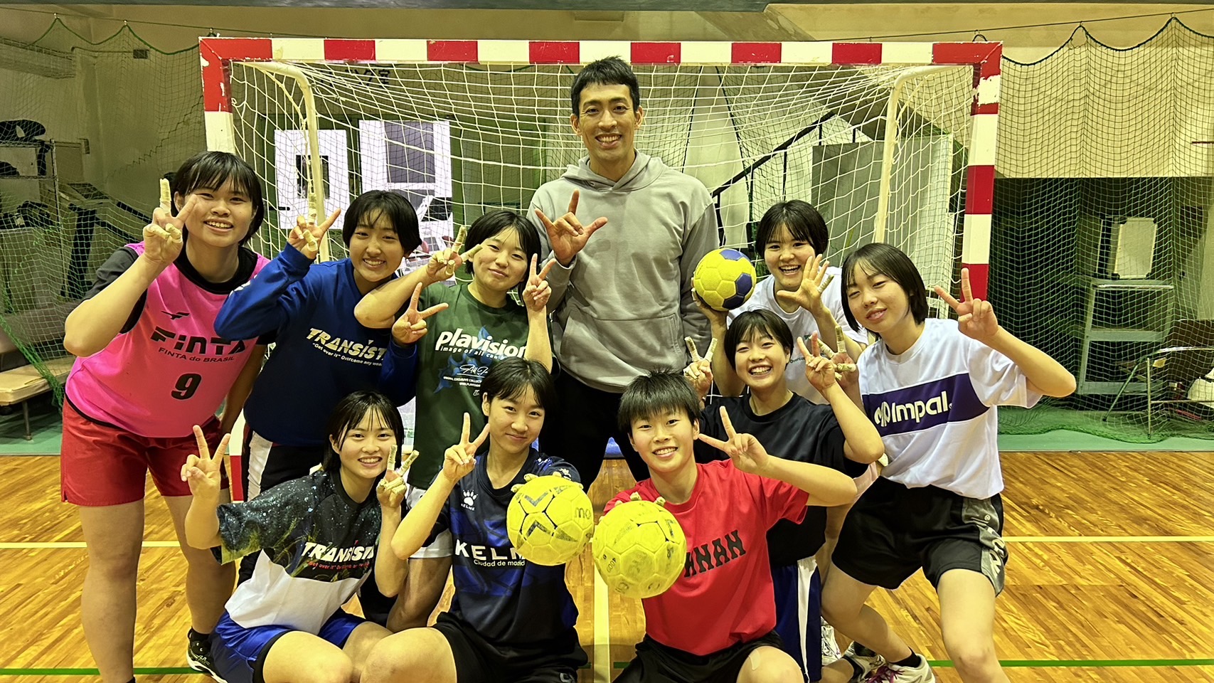 女子ハンドボール部 銘苅さんとの練習会！ | 岡山県立玉野光南高等学校